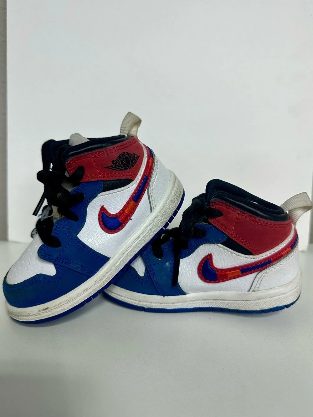 JORDAN 1 MID SE TD 'MULTICOLORED SWOOSH 5C toddler